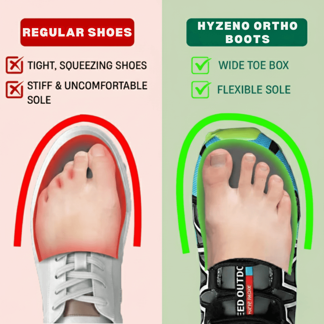 HzN Orthopedic Boots | Warm, arch-support boots with strong grip